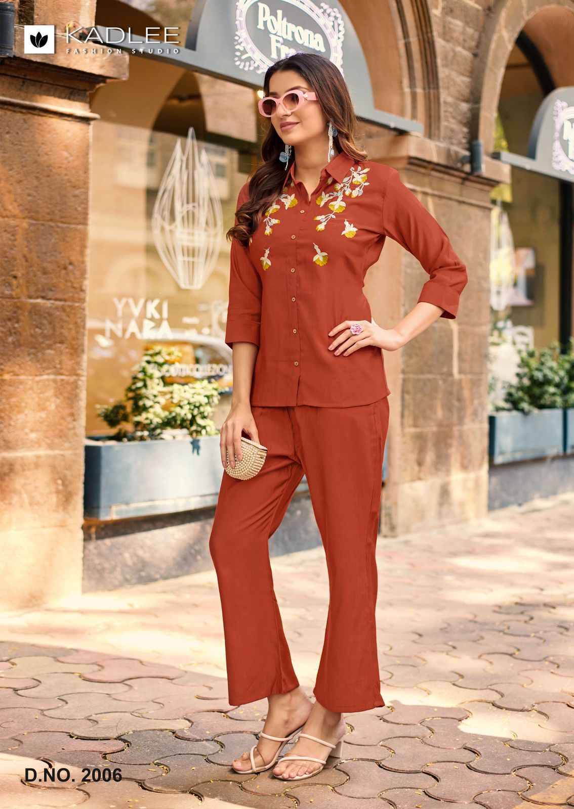 Martina By KADLEE 2001 to 2006 Series Designer Stylish Fancy Colorful Beautiful Party Wear & Ethnic Wear Collection Viscose Slub Print Tops With Bottom At Wholesale Price